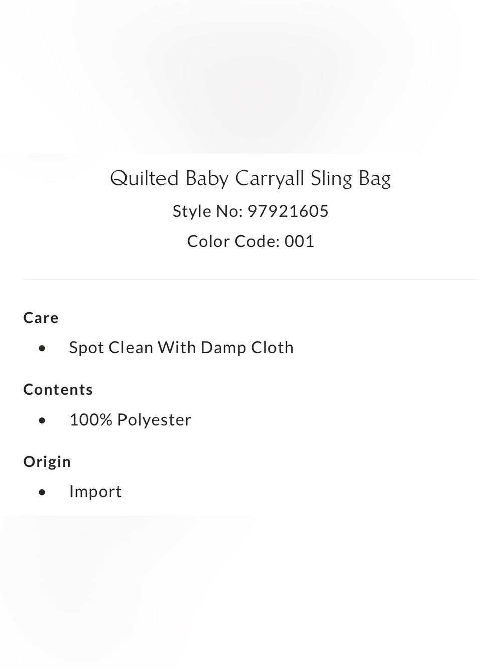 NWT Free People Movement Quilted Baby Carryall Sling Bag Ballet Slipper - Picture 3 of 3